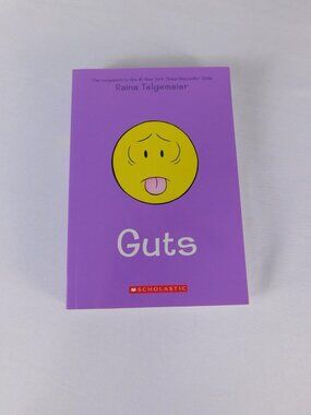 Guts Raina Telgemeier Scholastic Graphix Paperback Illustrated Purple 2019 USA